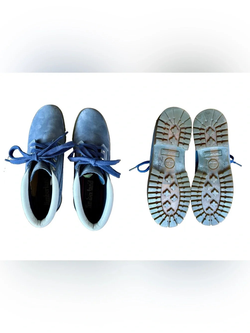 Vtg TIMBERLAND Y2K Blue Suede Chukka Bootie NELLIE Waterproof 69636 WMN 8.5 RARE